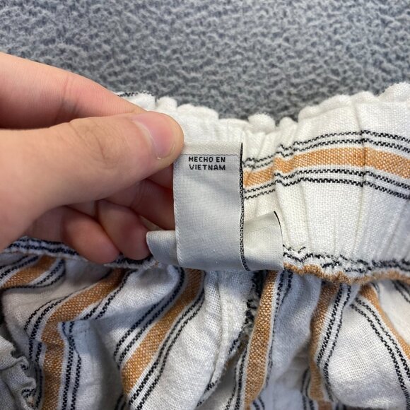 Ava & VIV Linen Blend Striped Pull On Pants Womens Size 1X Wide Leg,Pockets - Picture 9 of 11